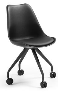Czarne krzesło biurowe Kave Home Lars