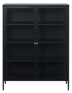 Czarna witryna Unique Furniture Carmel, wys. 140 cm
