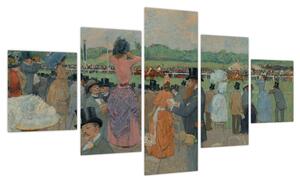 Obraz - Jean-Louis Forain, The Races at Longchamp, reprodukcje (125x70 cm)