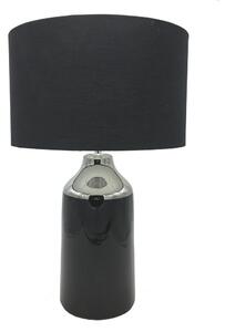 Emaga Lampa stołowa DKD Home Decor Czarny Poliester Srebro Kamionka (32 x 32 x 52 cm)