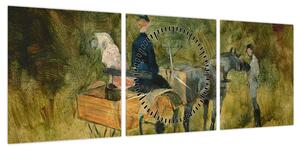 Obraz - Henri de Toulouse-Lautrec, The Trap, reprodukcje (z zegarem) (90x30 cm)