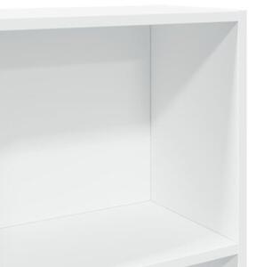 Regał na książki, biały, 80x30x114 cm, materiał drewnopochodny