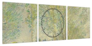Obraz - Claude Monet, The Willows, reprodukcje (z zegarem) (90x30 cm)