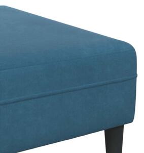 Nowoczesna sofa do salonu z poduszkami, niebieska, 4-osobowa