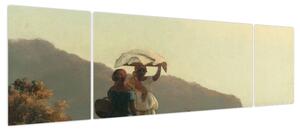 Obraz - Camille Pissarro, Two Women Chatting by the Sea, St. Thomas, reprodukcje (170x50 cm)
