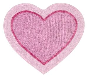 Różowy dziecięcy dywan w kształcie serca Catherine Lansfield Heart, 50x80 cm