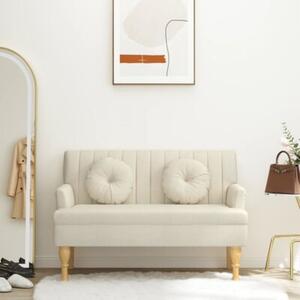 Ławka z poduszkami, 113x64,5x75,5 cm, obita lnem