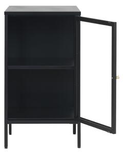 Czarna witryna Unique Furniture Carmel, wys. 85 cm