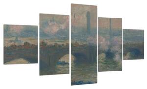 Obraz - Claude Monet, Waterloo Bridge, Gray Day, reprodukcje (125x70 cm)