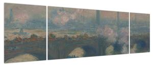 Obraz - Claude Monet, Waterloo Bridge, Gray Day, reprodukcje (170x50 cm)