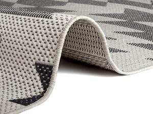Czarno-biały dywan odpowiedni na zewnątrz Ragami Geo, 80x150 cm