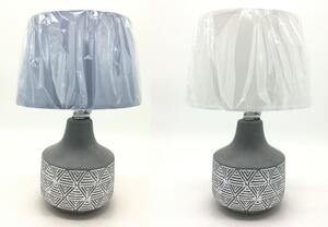 Emaga Lampa stołowa DKD Home Decor 25W Ceramika Poliester Biały Ciemny szary Jasnoszary 220 V Nowoczesny (25 x 25 x 37 cm) (2 Sztuk)