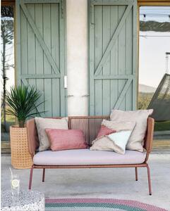 Sofa ogrodowa w kolorze terakoty ze stalową konstrukcją Kave Home Nadin