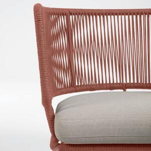 Krzesło ogrodowe w kolorze terakoty ze stalową konstrukcją Kave Home Nadin