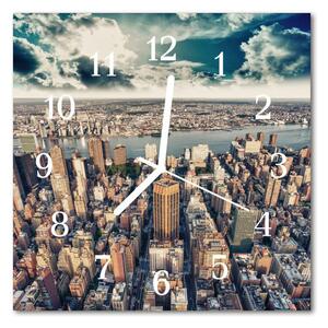 Zegar szklany kwadratowy Nowy jork