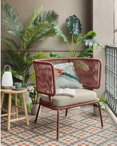 Krzesło ogrodowe w kolorze terakoty ze stalową konstrukcją Kave Home Nadin