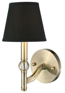 Emaga Lampa ścienna DKD Home Decor 25W Czarny Złoty Metal Poliester 220 V (15 x 23 x 31 cm)