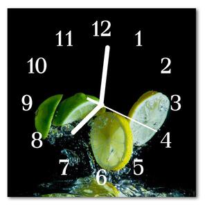 Zegar ścienny kwadrat Limonka cytrynowa