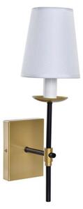 Emaga Lampa ścienna DKD Home Decor 25W Czarny Złoty Metal Poliester Biały 220 V (12 x 15 x 43 cm)