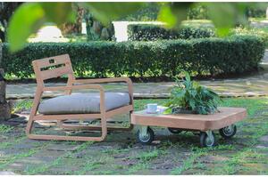 Niski stolik ogrodowy na kółkach z drewna tekowego Ezeis Resort