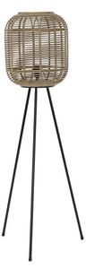 Emaga Lampa Stojąca DKD Home Decor Kartki Naturalny Czarny Metal Bambus 40 W (31 x 31 x 116 cm)