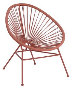 Krzesło ogrodowe z plecionką w kolorze terakoty Kave Home Samantha
