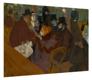 Obraz - Henri de Toulouse-Lautrec, At the Moulin Rouge, reprodukcje (70x50 cm)