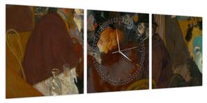 Obraz - Henri de Toulouse-Lautrec, At the Moulin Rouge, reprodukcje (z zegarem) (90x30 cm)
