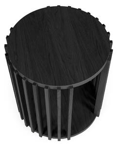 Czarny stolik Woodman Drum, ø 53 cm
