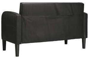 Sofa dwuosobowa czarna 110 cm ze skÃ³ry ekologicznej