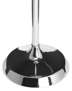 Świecznik srebrny glam metalowy szklany kryształowa noga 58 cm Cotui Beliani