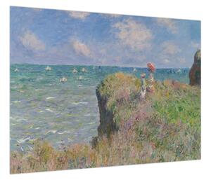 Obraz - Claude Monet, Cliff Walk at Pourville, reprodukcje (70x50 cm)
