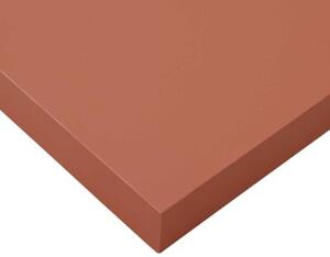 Nowoczesna czerwona półka na ścianę z materiału drewnopochodnego 50x23x4 cm