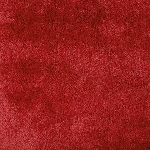 Dywan shaggy puszysty długie włosie do salonu 140x200 cm czerwony Evren Beliani
