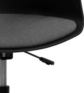 Czarne krzesło biurowe na kółkach Interstil MOON