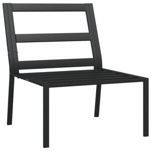 Krzesła ogrodowe z szarymi poduszkami, 2 szt, 60x74x79 cm, stal