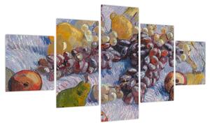 Obraz - Vincent van Gogh, Grapes, Lemons, Pears, and Apples, reprodukcje (125x70 cm)