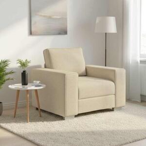 Sofa kremowy 100 x 77 x 82 cm tkanina