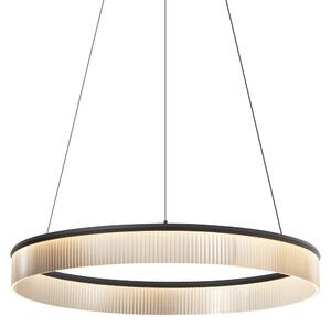 Nowoczesna lampa wisząca czarna 78 cm z LED z 3-stopniowym ściemnianiem - Żyrandol Anello