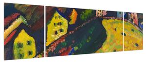 Obraz - Vasily Kandinsky, Houses at Murnau, reprodukcje (170x50 cm)