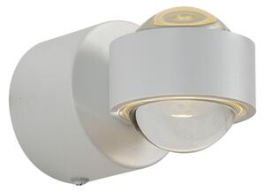 Designerski kinkiet biały z LED IP44 - Lens