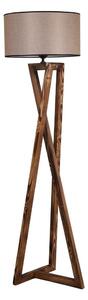 Brązowa lampa stojąca z tekstylnym kloszem (wysokość 149 cm) Maçka – Opviq lights