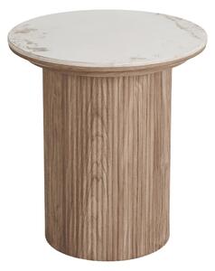 Okrągły stolik z blatem w dekorze marmuru ø 45 cm Athens – House Nordic