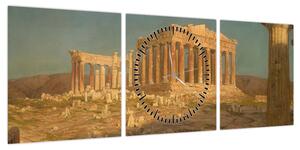 Obraz - Frederic Edwin Church, The Parthenon, reprodukcje (z zegarem) (90x30 cm)