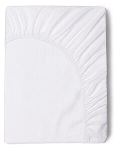 Białe elastyczne prześcieradło z satyny bawełnianej HIP, 160x200 cm