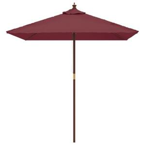 Parasol ogrodowy na drewnianym słupku, bordowy, 198x198x231 cm