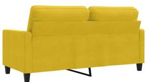 Sofa 2-osobowa, Å¼Ã³Åta, 140 cm, tapicerowana aksamitem