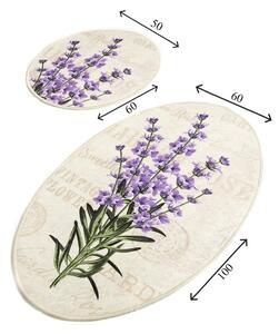 Zestaw 2 owalnych dywaników łazienkowych Foutastic Violet