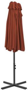 Parasol ogrodowy na słupku aluminiowym, 460 x 270 cm, terakota