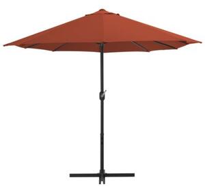 Parasol ogrodowy na słupku aluminiowym, 460 x 270 cm, terakota
